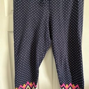 Old Navy Navy and Pink Patterned Sweater Leggings